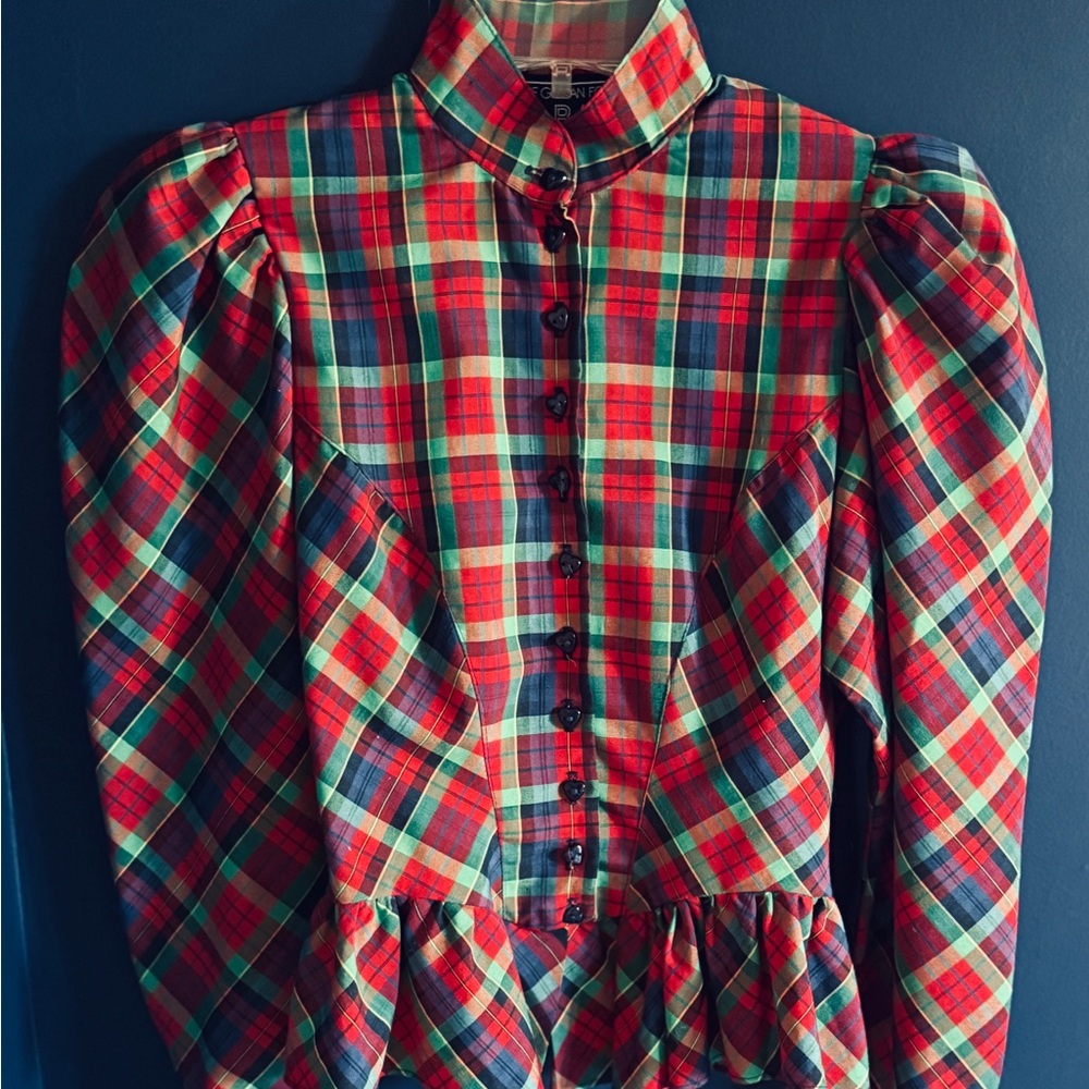 Holiday🎁Mint condition Diane Gilman for Cabal prairie blouse ♥️heart buttons 5/6